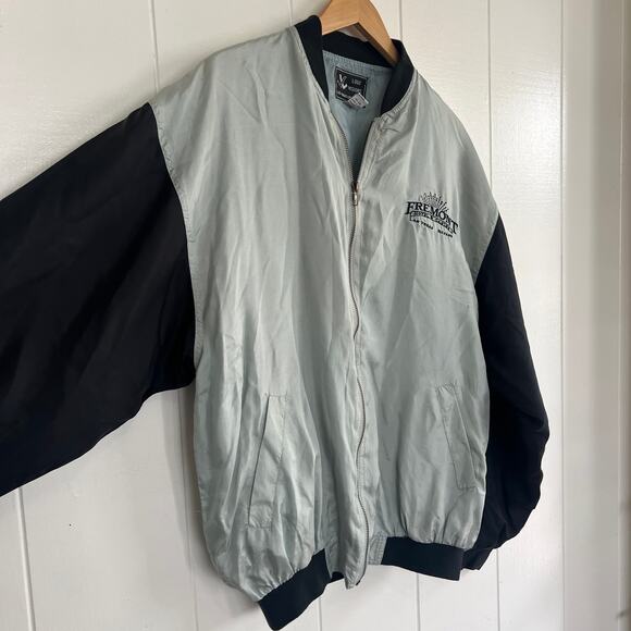 Vintage Logo Visions Mens 100% Silk Lightweight FREMONT HOTEL CASINO Jacket M - Picture 6 of 9